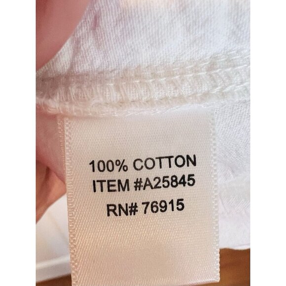 Appleseed’s Captiva Side Button Top Petite XL White Elbow Sleeves Bateau Neck - Picture 8 of 9